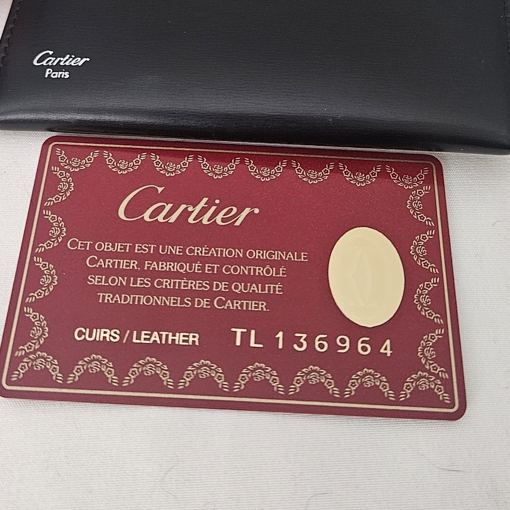 New Cartier Black Leather Wallet /Card Case COA  L3000132 Unisex - Picture 4 of 6